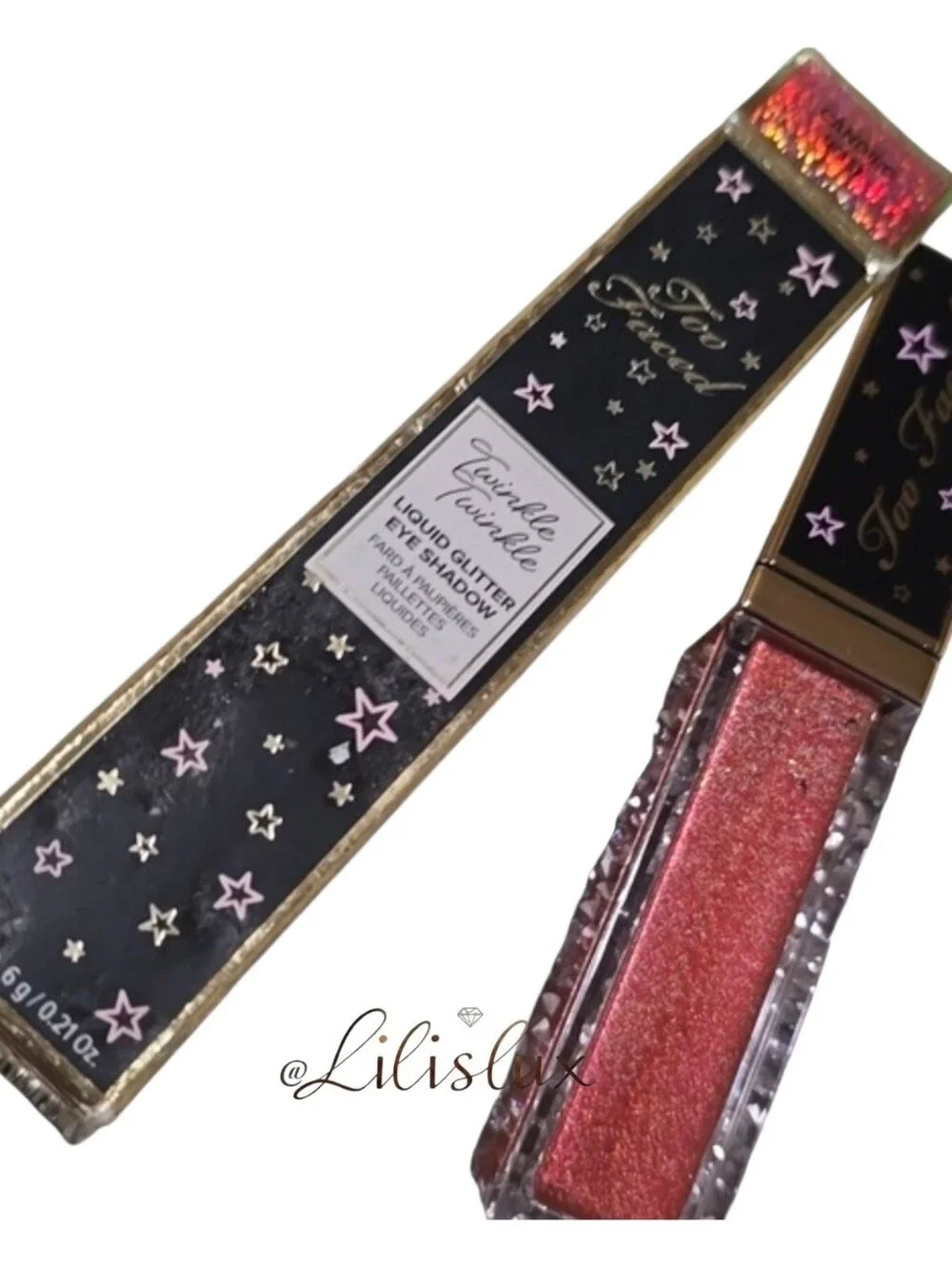 Too Faced Twinkle Twinkle Liquid Glitter Eyeshadow NIB Discontinued Candied Rose